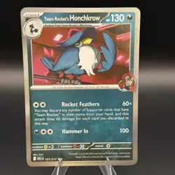 Pokemon TCG Team Rocket's Honchkrow 127/217 ASC Holo Rare Ascended Heroes - Image 1