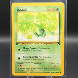 Pokemon TCG Oddish 63/82 Team Rocket Basic 50HP Common 1st Edition Regular - Image 1