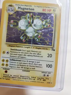 Pokemon! Magneton - Fossil - Holo - 11/62 - Damaged! - Image 3