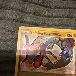 Pokemon TCG-Shining Rayquaza-Shining Legends-56/73-120HP-Shiny Holo Rare-English - Image 1
