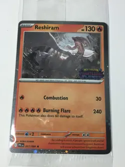 Reshiram Pokemon Phantasmal Flames Stamped Promo Sealed - Image 2