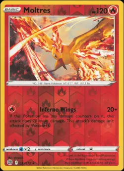 Pokemon - Moltres #021/172 - SWSH09: Brilliant Stars Reverse Holo - Image 1
