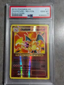 2016 POKEMON EVOLUTIONS CHARIZARD REV FOIL PSA 10 - Image 1