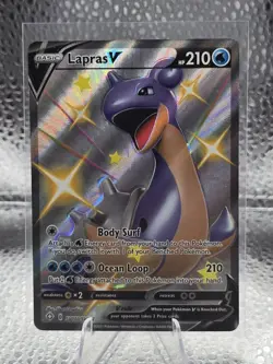 Pokemon TCG Lapras v Shining Fates Holo Rare Full Art SV110/SV122 - Image 1