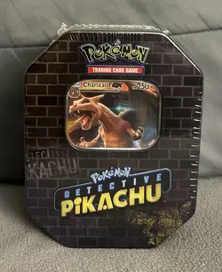 Pokemon TCG: Detective Pikachu Tin - Charizard GX Promo (2019) SEALED - Image 1