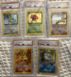 Pokemon Bundle Lot Of 5 PSA 6 & 7 W/ Charizard Base Set 2! - Image 1