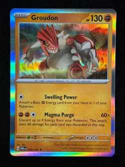 Pokemon TCG-Groudon-093/182-Holo-Rare-S & V Paradox Rift - Image 1
