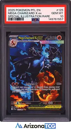 Pokemon 2025 Mega Charizard X ex 125/094 SIR Phantasmal Flames GEM MINT PSA 10 - Image 1