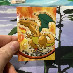 MP Charizard TV Animation Black Logo 1999 Vintage Pokemon Topps #06 Non-Holo - Image 1