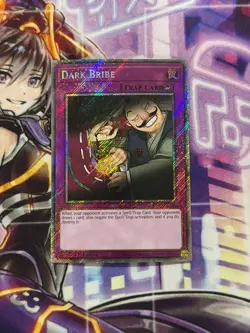 Yugioh Dark Bribe Platinum Secret Rare RA03 - Image 1