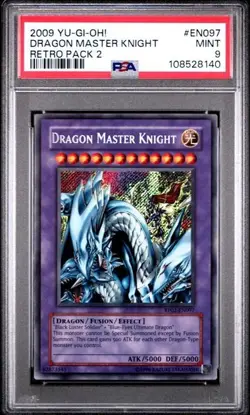 PSA 9 Yu-Gi-Oh! 2009 Dragon Master Knight RP02-EN002 Secret Rare Yugioh [PSA] - Image 1