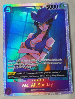 Ms. All Sunday Foil SR - NM - One Piece TCG - OP04-064 - English - UK Stock - Image 1