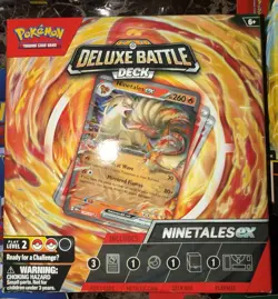 Pokemon Deluxe Battle Deck Ninetales ex 60-Card Deck w/ Foil, Coin, Box, Playmat - Image 1