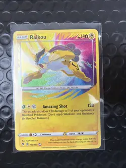 Pokemon TCG Raikou Vivid Voltage Holo Card 50/185 NM - Image 1