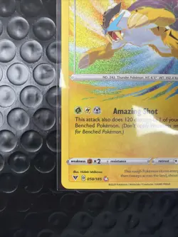 Pokemon TCG Raikou Vivid Voltage Holo Card 50/185 NM - Image 5