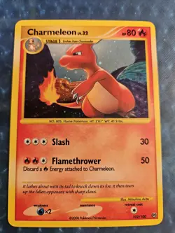 Pokemon TCG Charmeleon 102/100 Secret Rare Stormfront Holo Card NM - Image 1