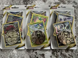 Pokemon S&S Brilliant Stars/Silver Tempest Booster Pack w/ Promo Cards/Coin - x3 - Image 1