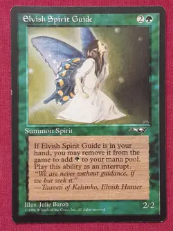 Magic The Gathering ALLIANCES ELVISH SPIRIT GUIDE green card MTG - Image 1