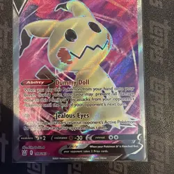 Pokemon Mimikyu V Holo Ultra Rare TCG Card Brilliant Stars 148/163 Pack Fresh - Image 3