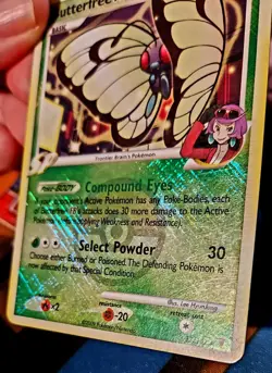 Pokemon TCG Cards Butterfree FB 17/147 Reverse Holo Rare League Promo LP - Image 3