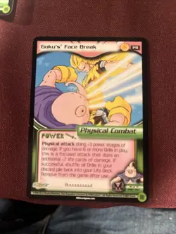 Goku's Face Break PROMO Dragon Ball Z CCG Score Buu Saga Tcg Card Freestyle P8 - Image 1