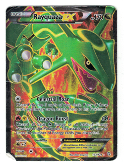 Rayquaza ex 123/124 Pokemon Card EX Dragons Exalted Holo Rare Damaged - Image 1