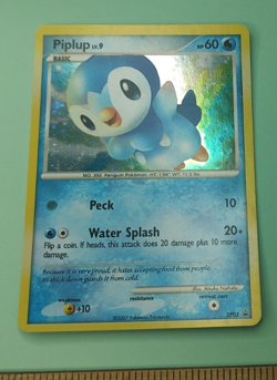 Pokemon Piplup DP03 Diamond and Pearl Holo Trading Card TCG - Image 3