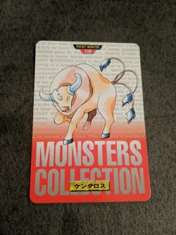 Tauros 128 Pokemon Card Carddass 1996 RED BANDAI Nintendo Japanese Japan F/S - Image 1