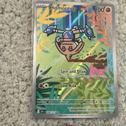 Hitmontop 240/217 ASC Basic Full Art Holo 100 HP 50 Pokemon TCG Card - Image 1