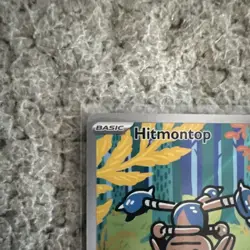 Hitmontop 240/217 ASC Basic Full Art Holo 100 HP 50 Pokemon TCG Card - Image 3