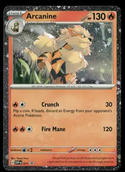 Arcanine 011 - *SWIRL* (Cosmos Holo) SV: Scarlet & Violet Promo Cards Holo NM - Image 2