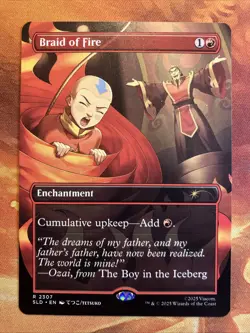 MTG Borderless Braid of Fire Secret Lair X Avatar: The Last Airbender NM!! - Image 1