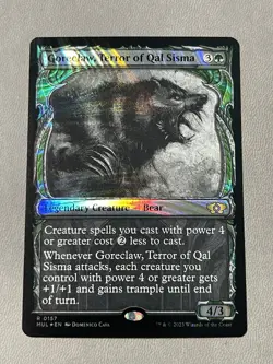 MTG Goreclaw, Terror of Qal Sisma HALO FOIL Multiverse Legends 157 NM - Image 1