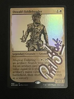 Oswald Fiddlebender — MTG Showcase Foil Signed by artist Phil Stone — Near Mint - Image 1
