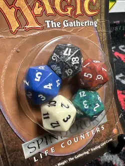 MTG Black Lotus Spindown Set of (5) Color Sealed Magic D20 Life Counter RARE NEW - Image 2