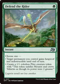 DEFEND THE RIDER x4 mtg NM-M Aetherdrift 4 Unc - Image 1