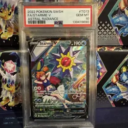 2022 POKEMON SWORD & SHIELD ASTRAL RADIANCE #TG13 FULL ART/STARMIE V PSA 10 - Image 1