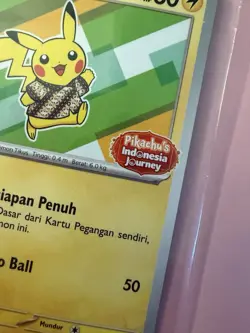 Pokemon TCG Pikachu Berkemeja Batik 101/SV-P Indonesia Journey Sealed Promo - Image 2
