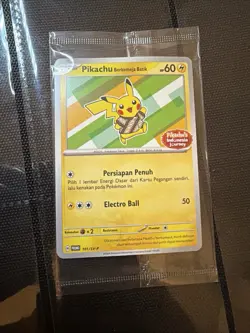 Pokemon TCG Pikachu Berkemeja Batik 101/SV-P Indonesia Journey Sealed Promo - Image 4