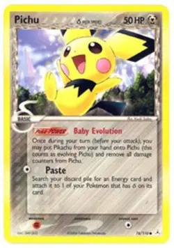 Damaged, English Pokemon Regular Pichu - 76/110 - Common EX Holon Phantoms - Image 1