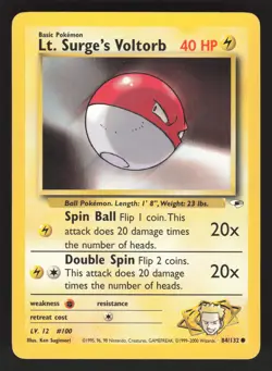 Lt. Surge's Voltorb 84/132 Pokemon TCG Gym Heroes VLP - Image 1