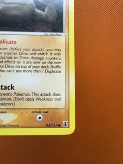 Pokemon TCG 2005 Delta Species Ditto Geodude 62/113 Regular Non Holo LP - Image 5