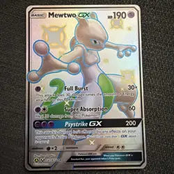 Pokemon Mewtwo GX SV59/SV94 Ultra Rare Full Art Holo Hidden Fates Shiny Vault EN - Image 1