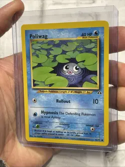 Poliwag Vintage 2001 Pokemon Neo Discovery TCG 62/75 NM/MT Near Mint Pokemon Vtg - Image 2