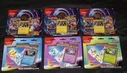 (6×) Pokemon Prismatic Evolutions Tech Sticker/Mega Phantasmal 2 Pack Blister - Image 1