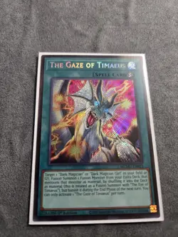 Yu-Gi-Oh The Gaze of Timaeus Secret Rare 1st Edition Near Mint MZMU - Image 1