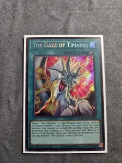 Yu-Gi-Oh The Gaze of Timaeus Secret Rare 1st Edition Near Mint MZMU - Image 2