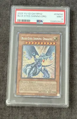 Blue-Eyes Shining Dragon RP02-EN096 Retro Pack 2-Unlimited Edition Psa 9 Reprint - Image 1