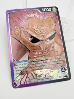 Zephyr Alternate Art Leader OP02-072 Paramount War Alt Art NM One Piece - Image 2