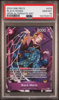 PSA 10 – 2024 ONE PIECE TWO LEGENDS 074 Black Maria ALTERNATE ART (English) - Image 1